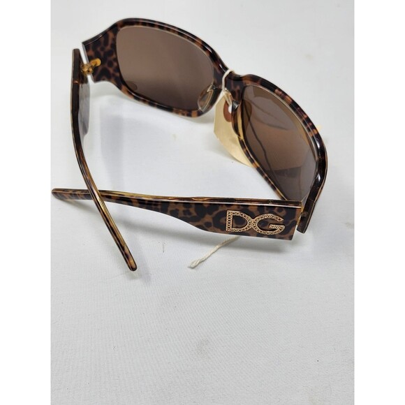 Dolce & Gabbana DG 6038-B 739/73 Leopard Print Wrap Sunglasses NWT main image 4